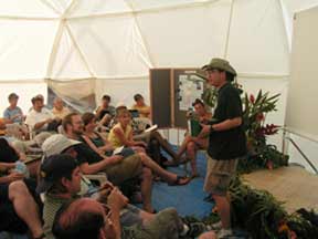 Hi Yurt Inside Dome